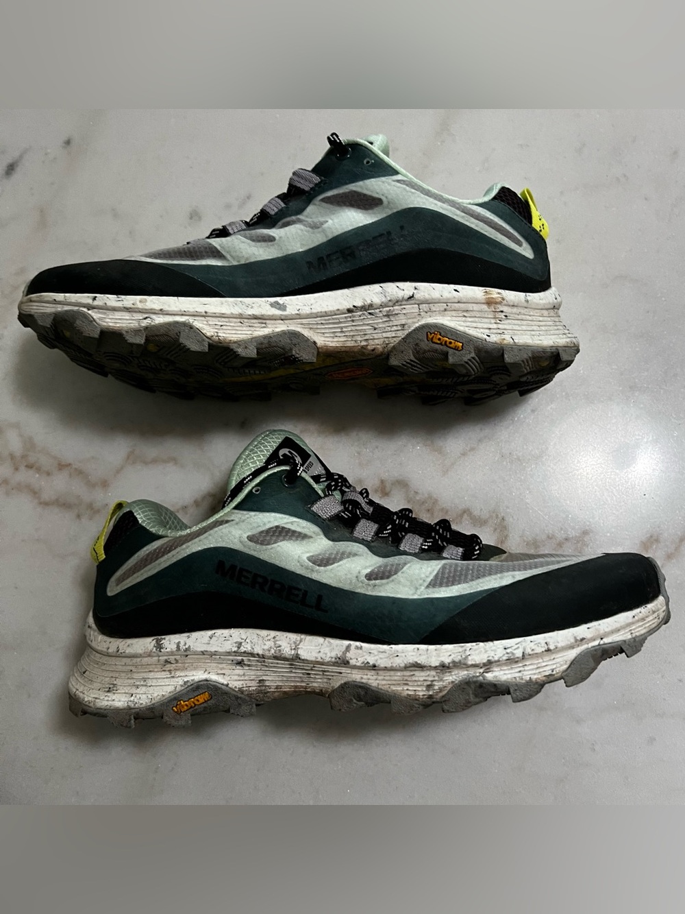 Merrell Moab Speed Hiking Shoes Jade Multi Color Way Vibrant Soles Women’s 8